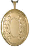 20 oval locket with fancy scrolls