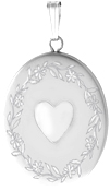 L8070 oval locket with florals