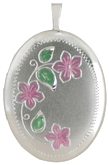 L8082E 20 oval flower locket