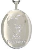 L8021 Pure Perfection oval cat locket