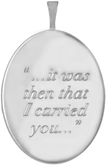 L8062 footprints locket with quote