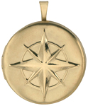gold compass locket
