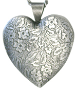 L6003 floral pattern stock 25 heart locket
