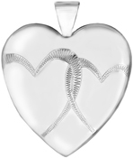 L6040 overlapping hearts 25mm heart locket
