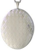 25 oval harlequin pattern locket