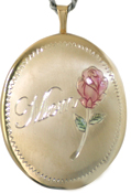 25mm oval locket mom with roses