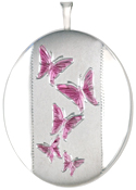 L9023 25mm oval butterfly locket