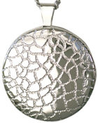 sterling 30 round reptile locket