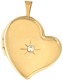 L9502 gold curved heart locket