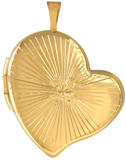 L9503 gold starburst curved heart locket