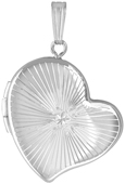 L9503 sterling starburst curved heart locket