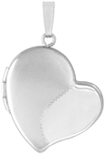 sterling 20mm curved heart locket