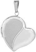 L9505 lined curved heart locket