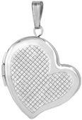 L9506 grid heart curved locket