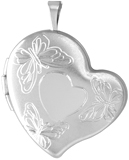 L9508 butterfly curved heart locket
