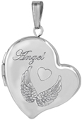 L9512 my angel curved heart locket