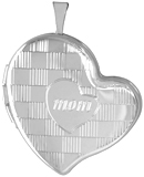 L9513A modern mom curved heart locket