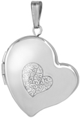 L9517 scroll heart curved locket