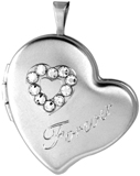 L9519 Forever curved heart locket