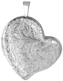 L9520 floral curved heart locket
