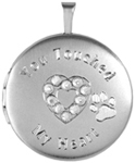 you touched my heart round pet locket