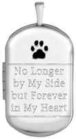 No longer by my side pet memorial locket