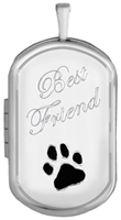 best friend pet memorial dog tag locket