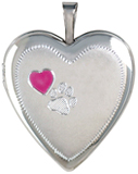 heart and paw memorial pet locket