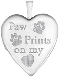 paw prints on my heart pet locket