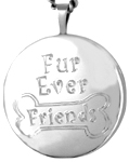 L-1004 Fureva Friends silver dog locket
