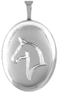 oval horse locket