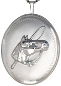 L9018 equestrian oval locket