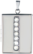 L8519 rectangle locket with channel 7 stones
