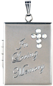 L8534 Loving Memory rectangle locket
