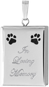 L8535E Pet Loving Memory Square locket