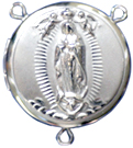 C1123 Guadalupe rosary locket center