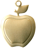 A-106 embossed apple necklace finding