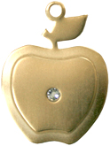 A-107 embossed apple finding with stone