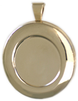 30mm round locket with setting
