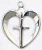 C441 heart with cross communion medal