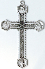 C353 large ornate 4way cross pendant