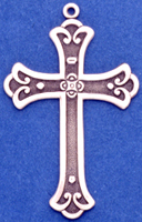 C373 solid fancy cross pendant