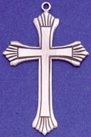 C378 large fluted cross pendant