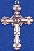 C381 large ornate cross pendant