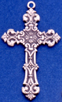 C281 sterling fancy cross pendant