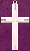 C497 fancy sterling cross pendant