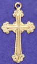C328 small gold fancy cross