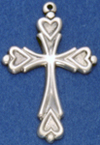 C434 silver ornate cross