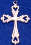 C435 silver heart cross