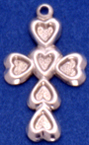 C436 fancy heart cross